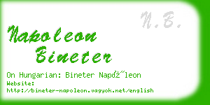 napoleon bineter business card